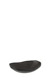 Bowl Oval Rough Aluminium Black
